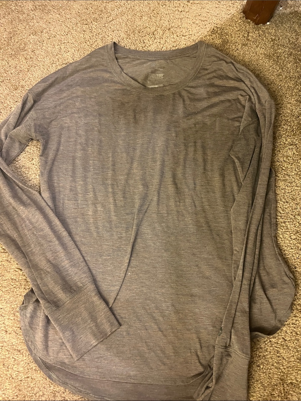 all in motion Long Sleeve Crewneck Tee - Heather Gray Taupe